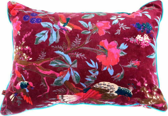 Synchronia Perna De Canapea Din Catifea Burgundy 35x50cm