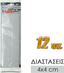 0321.534 Square Furniture Protectors with Sticker 40x40mm 12pcs