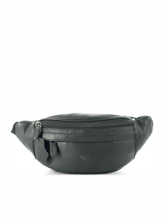 Kion Leather Waist Bag Black