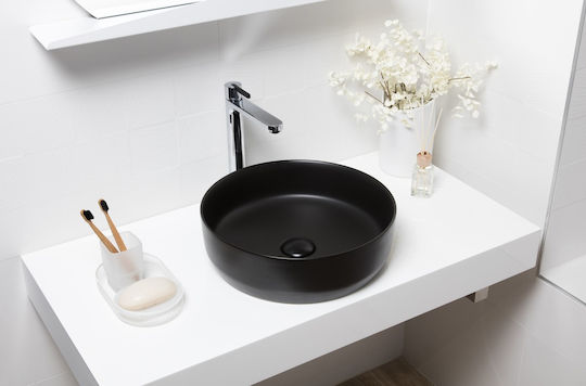 Swiss Aqua Technologies Infinitio Countertop Sink Ceramic 39x39x12cm Black Matt