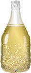 Balloon Foil Jumbo Gold Bubbly Wine Bottle 99cm