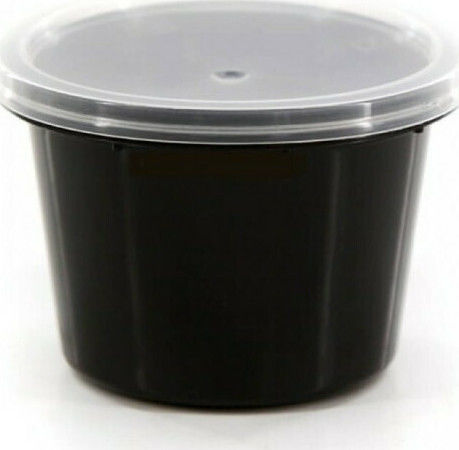 THalassinos Disposable Plastic PP Tableware for Sauce 100ml Black 50pcs