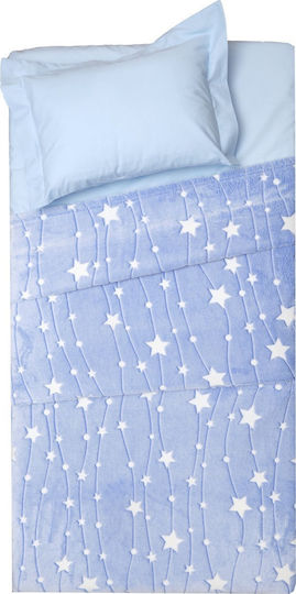 Viopros Blanket Fleece Aster Glowing Light Blue 150x220cm