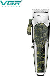 VGR Hair Clipper Silver/Camuflage V-299