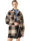 Women's Checked Brown Overshirt