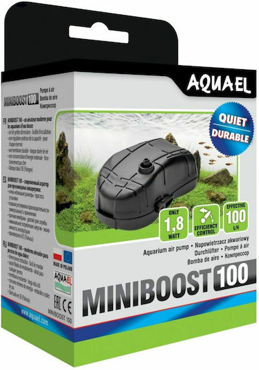 Aquael Miniboost 100 Aquarium Air Pump Single Outlet with Maximum Flow Speed 100lt/h