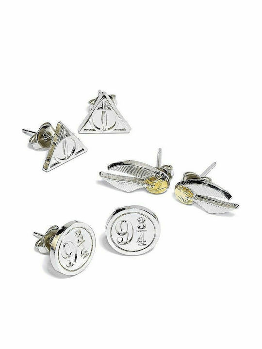 The Carat Shop Snitch, Deathly Hallows & Platform Set Ohrringe aus Silber