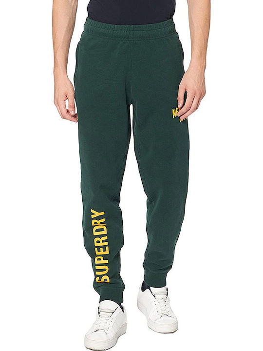 City College Sweatpants with Elastic Green
