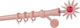 Zogometal Metallic Curtain Pole Single Φ25mm 200cm Pink / Fuchsia