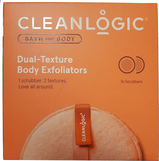 Cleanlogic Cleanlogic Bath & Body Dual Texture Exfoliators Sponge Brown 1pcs