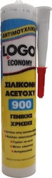 Logo Acetoxy Economy 900 Sealant Silicone Mold Resistant Transparent 260ml