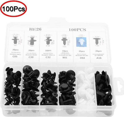 Push Retainer Clips Kit 100pcs