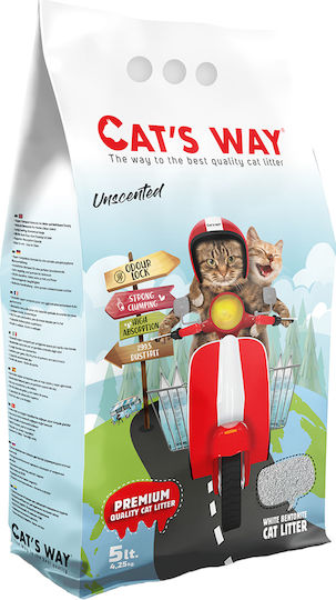 Cat's Way Bentonit Katzenstreu Feinkörnig ohne Duft 5Es
