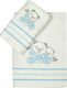 Sunshine Set de prosoape pentru copii 2pcs Panda 02 ALBASTRU