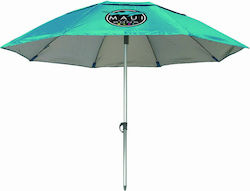 Maui & Sons Pliabila Umbrelă de Plajă Aluminiu Turcoaz cu Diametru de 1.8m cu Protecție UV și Ventilație Turquoise 1561