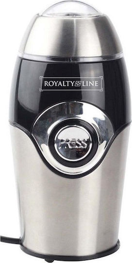 Royalty Line Elektrischer Kaffeemühle 200W mit einer Kapazität von 80gr Silber