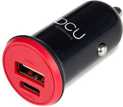 DCU Car Charger with Ports 1xUSB-A 1xType-C