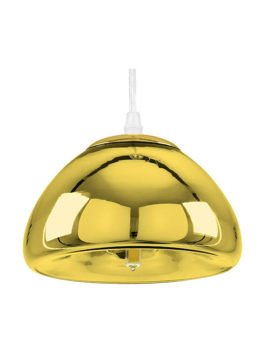 GloboStar Cristin Μοντέρνο Κρεμαστό Φωτιστικό Μονόφωτο με Ντουί G4 σε Χρυσό Χρώμα