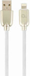 Cablexpert Premium Rubber USB to Lightning Cable Λευκό 1m (CC-USB2R-AMLM-1M-W)