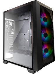 Xilence X712.RGB Gaming Midi Tower Κουτί Υπολογιστή με Πλαϊνό Παράθυρο Μαύρο