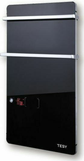 Tesy GH200B Ηλεκτρική Πετσετοκρεμάστρα με Γυάλινη πρόσοψη 2000W 80x46cm Μαύρη