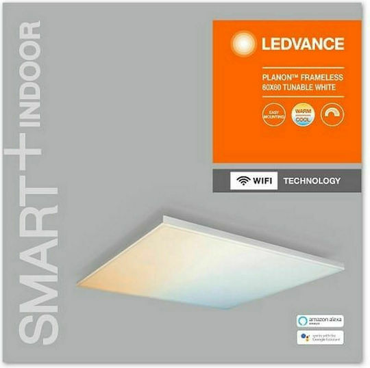 Ledvance Smart+ Planon Frameless Τετράγωνο Εξωτερικό LED Panel 20W με Ρυθμιζόμενο Λευκό Φως 60x60εκ.