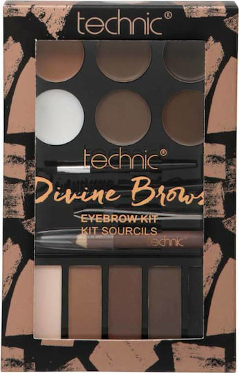 Technic Divine Brows Makeup Set for Eyes & Eyebrows 6pcs