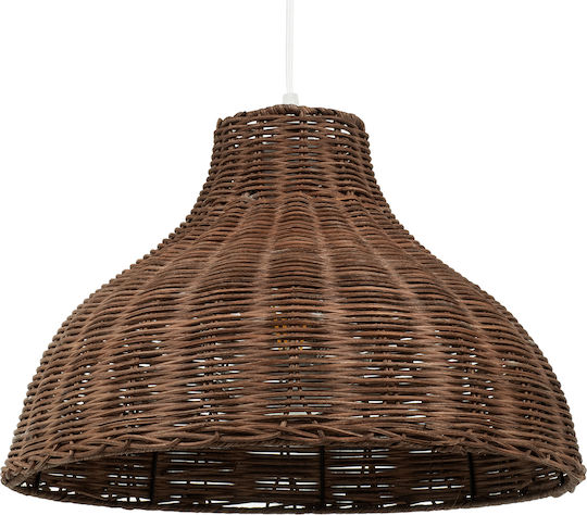 GloboStar Mayotte Pendant Light Brown Bell with Socket E27 42x42x28cm