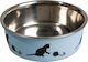 Flamingo Kena Stainless Steel Bowl Food for Dog & Cat with Base 160ml 11cm in Light Blue Color