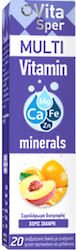 Vitasper Multivitamin & Minerals Πολυβιταμίνη Ροδάκινο Πορτοκάλι 20 αναβράζοντα δισκία Vitasper Multivitamin & Minerals Πολυβιταμίνη Ροδάκινο Πορτοκάλι 20 αναβράζοντα δισκία