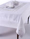 Silk Fashion 682 Linen Canneroni Tablecloth Λευκό 170x170cm