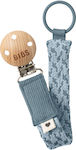 Bibs Clip Schnullerzubehör Paci Braid aus Stoff Petrol & Baby Blue