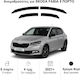 Heko Set of Windbreakers Front and Rear Car Dark Fime for Skoda Fabia HTB 5D 2021+ 4pcs