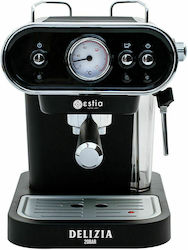 Estia Delizia Halbautomatisch für gemahlenen Kaffee Schwarz