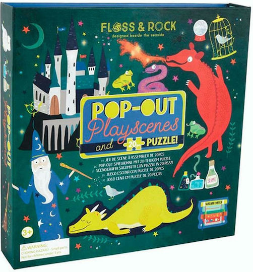 Kids Puzzle Magic Spells Scene for 3+ years+ Years 20pcs Floss & Rock