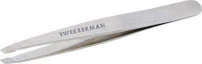 Tweezerman Eyebrow Tweezer with Curved Tip Slant Silver 1pcs