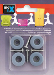 Inofix 3516-7 Round Furniture Protectors with Sticker 22mm 4pcs