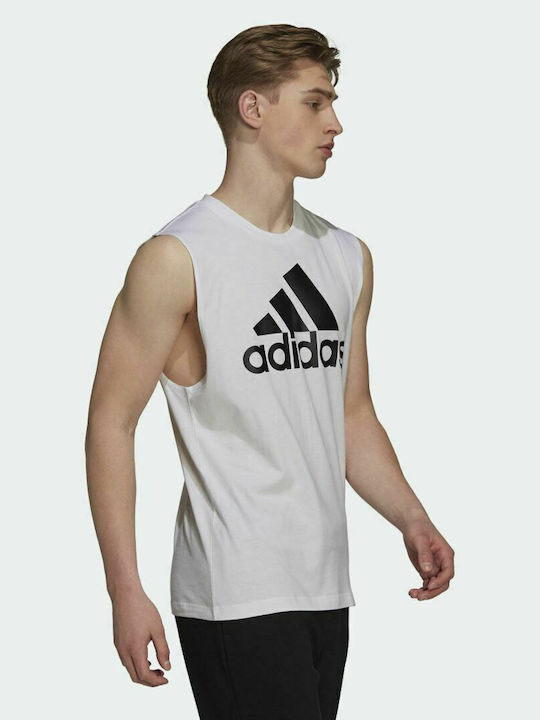 Adidas Essentials Ανδρική Μπλούζα Αμάνικη Λευκή
