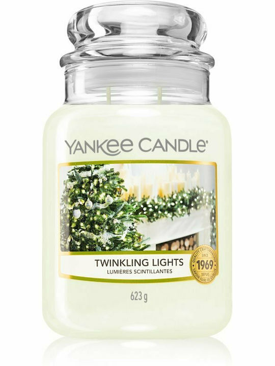 Yankee Candle Χριστουγεννιάτικο Κερί Λευκό Twinkling Lights Skroutz.gr
