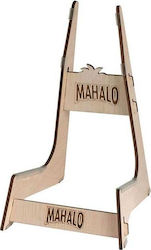 Mahalo Engraved Wooden Stand for Strings Brown