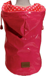 Croci Raindrop Cherry Red Waterproof Dog Coat with Hood with 40cm Back Length C7274479