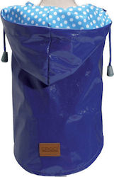 Croci Raindrop Blue Waterproof Dog Coat with Hood with 30cm Back Length C7274482