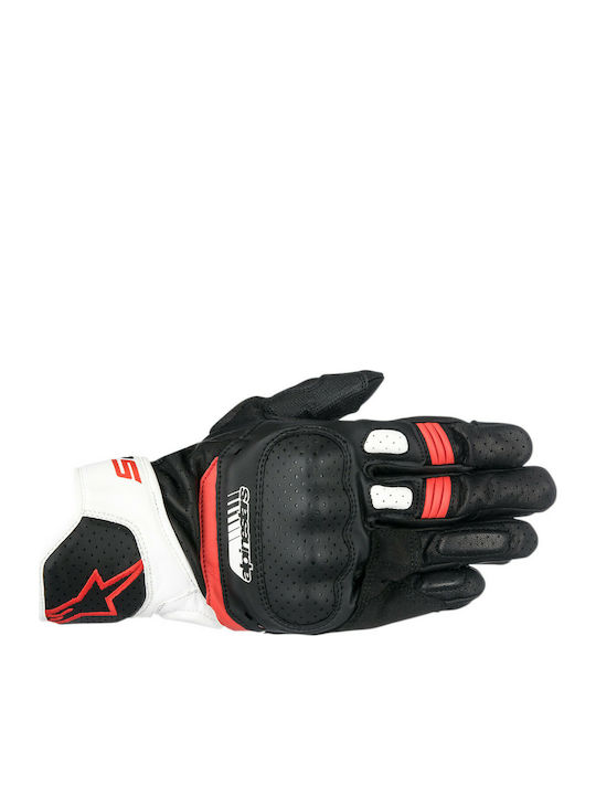 Alpinestars SP-5 Performance Summertime Leather Black/White/Red