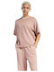 Classics Natural Dye Waffle Women's Oversized T-shirt Canyon Coral