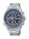 Casio Edifice Classic Men's Watch 45.5mm Chronograph Battery with Silver Metal Bracelet