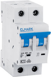 Elmark 2-Poles Automatic Circuit Breaker 16A 41216C