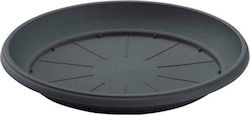 Plastona 415 Round Plate Pot Charcoal 15x15cm