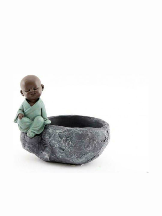 Plastona Pot Gray 14x14x12.5cm Buddha Baby Buddha