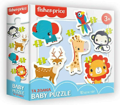 Puzzle pentru Copii Τα Ζωάκια pentru 3++ Ani 18buc Fisher Price