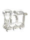JK Home Decoration Χριστουγεννιάτικο Γυάλινο Κηροπήγιο Διάφανο 11x10εκ.